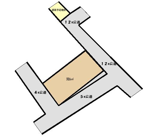 Compartment figure. Land price 36 million yen, Land area 326 sq m