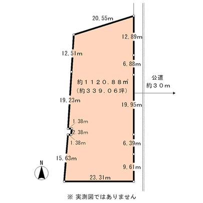 Compartment figure. Nishitama, Tokyo, Mizuho-cho, Musashino 3-chome
