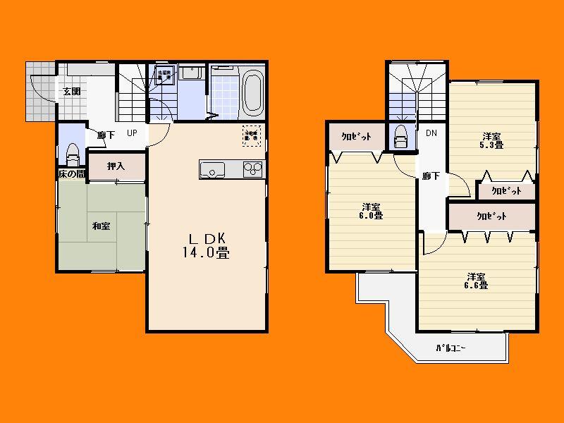Building plan example (floor plan). Reference floor plan