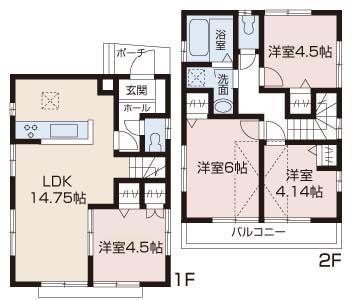 Floor plan. 37,800,000 yen, 4LDK, Land area 99.87 sq m , Building area 79.48 sq m floor plan