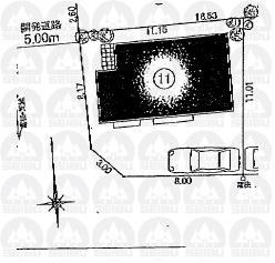 Compartment figure. Land price 40,800,000 yen, Land area 110.01 sq m