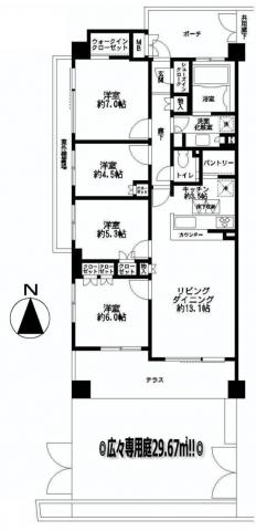 Floor plan. 4LDK, Price 37,800,000 yen, Occupied area 88.35 sq m