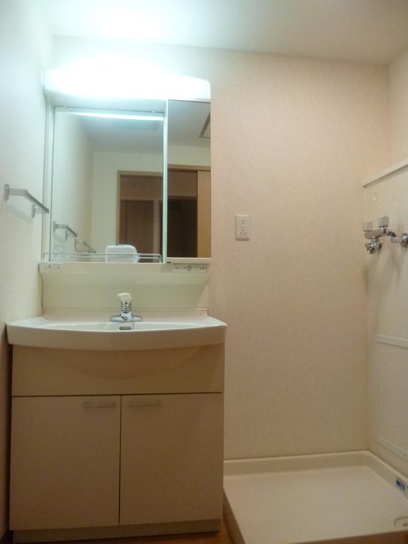 Washroom. Washroom There waterproof pan for washing machine