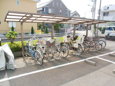 Entrance. Bicycle-parking space