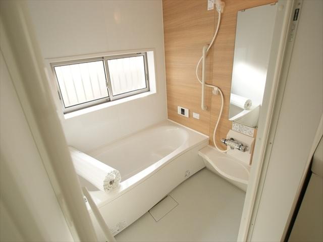 Bathroom. Bright bathroom with large windows