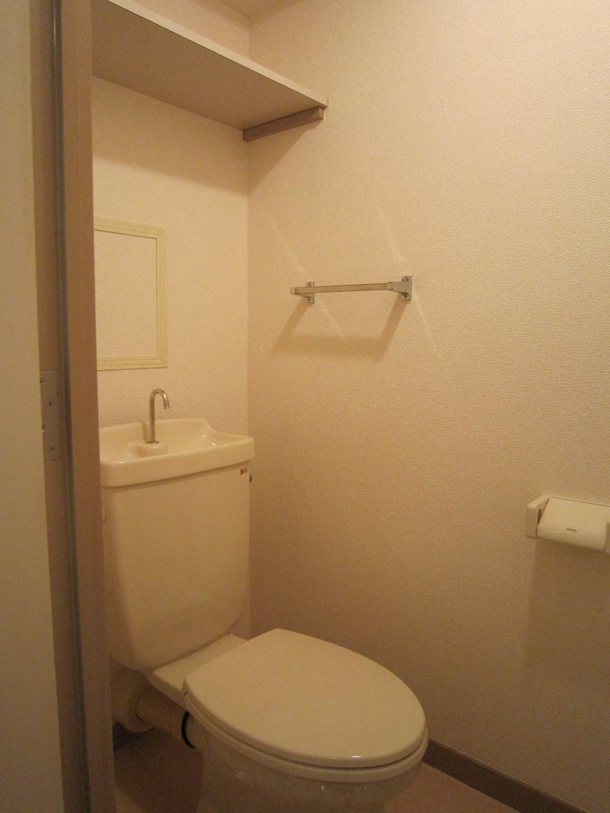 Toilet. With shelf