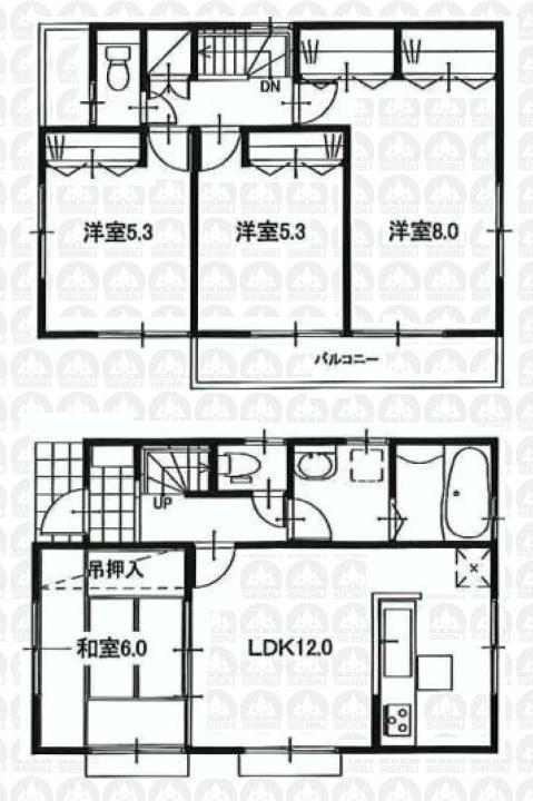 Building plan example (floor plan). Building plan example (No. 1 place) Building Price 11 million yen, Building area 84.24 sq m