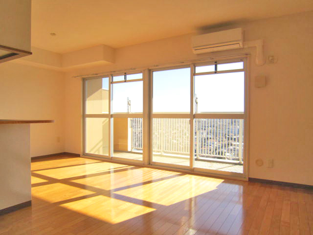 Living and room. Air conditioning one Installed