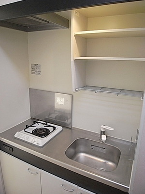 Kitchen. Storage rack is also useful if there