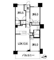 Floor: 3LDK + WIC, the occupied area: 66.42 sq m, Price: 35,989,863 yen, now on sale