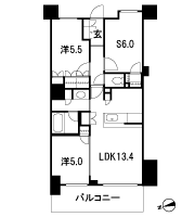 Floor: 2LDK + S (storeroom) + WIC, the occupied area: 65.54 sq m, Price: 33,542,960 yen, now on sale