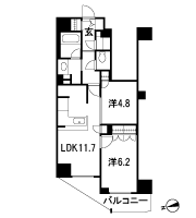 Floor: 2LDK + SIC, the occupied area: 54.85 sq m, Price: 29,770,652 yen, now on sale