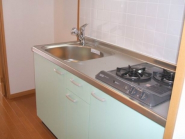 Kitchen.  ☆ 2-neck Gasukitchin recommended for dishes like Mr. ☆ 