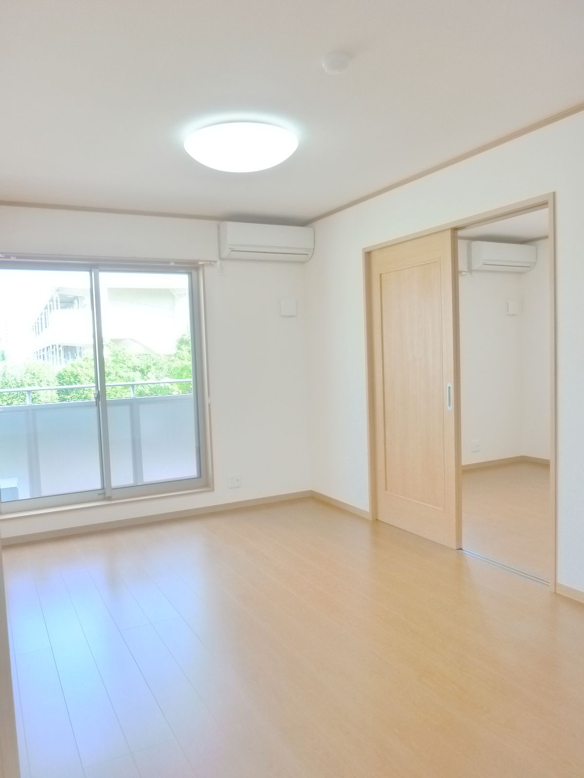 Living and room. Flooring is also wide