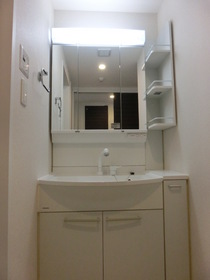 Washroom. Wide independent wash basin