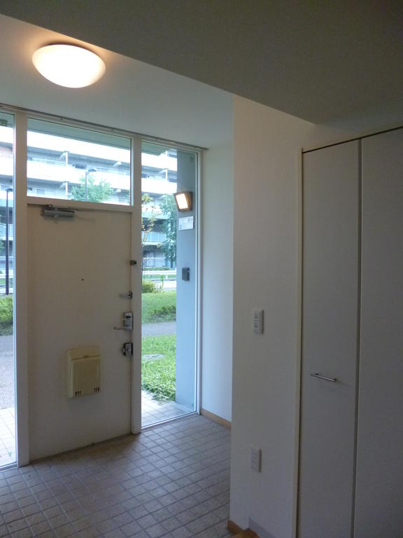 Receipt. Also glad housed beside the front door. 