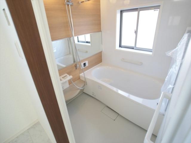 Bathroom. Bright bathroom windows with