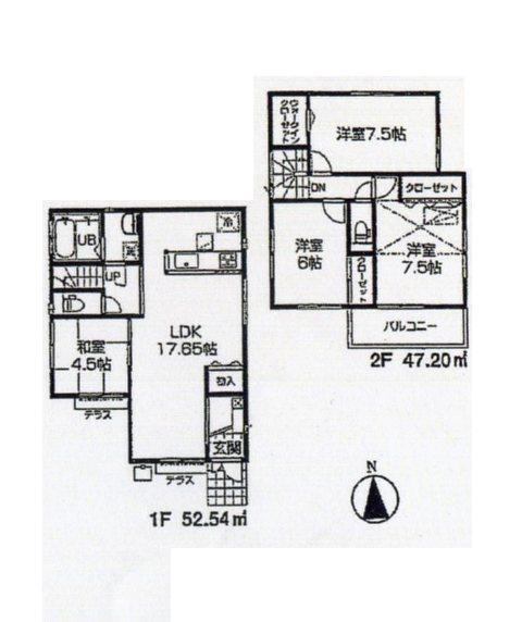 Floor plan. 48,800,000 yen, 4LDK, Land area 110.06 sq m , Building area 99.74 sq m