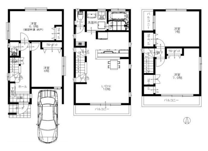 Floor plan. 38,800,000 yen, 4LDK, Land area 71.6 sq m , Building area 100.04 sq m