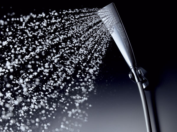 Bathing-wash room.  [Air-in shower] Large the particles of water by putting the air. Friendly bathed comfort to achieve, Also improve water-saving effect. Also adopted the slide bar, which is free to change the height of the shower head. (Same specifications)