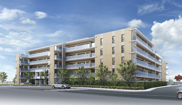 Shared facilities.  [A long time, To be a mansion landscape to be proud of. Hired "Hiroshi Soeda" is to design supervision] Of low-rise building, The vertical overlapping with the horizontal line that forms a layer conscious, Configure the orderly facade. Adopt a historical architectural design "loggia (gate-shaped posture)" in the entrance. The beauty of form that emphasizes the vertical line at the colonnade Frames exudes a presence worthy of the mansion. further, RetsuUe of Takagi to be placed on roadside, Overlap with the horizontal line of appearance, Produce a sense of depth to the roadside landscape. For the people of the city, Precisely because the land, a friendly, We aspire a long time proud of Residence in the future. (Exterior view)