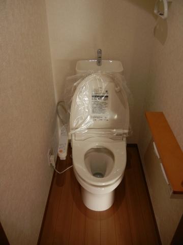 Toilet. Previously completed toilet image of the building.