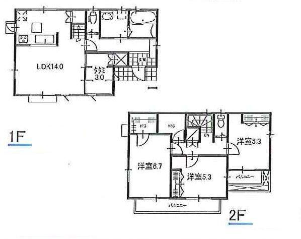 Floor plan. 43,800,000 yen, 4LDK, Land area 110 sq m , I think that it is a good floor plan that can be distinguished in the building area 87.48 sq m dining and living. Storage is also abundant.