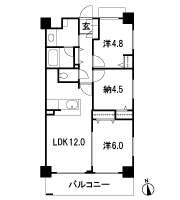 Floor: 2LDK + S, the occupied area: 60.25 sq m