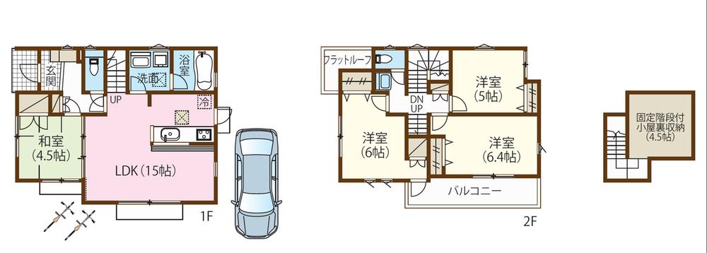 Other building plan example. Building plan example (No. 11 locations) Building Price 17,842,500 yen, Building area 90.80 sq m