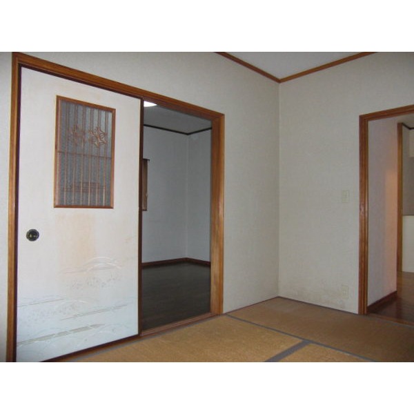 Kitchen. Stylish sliding door