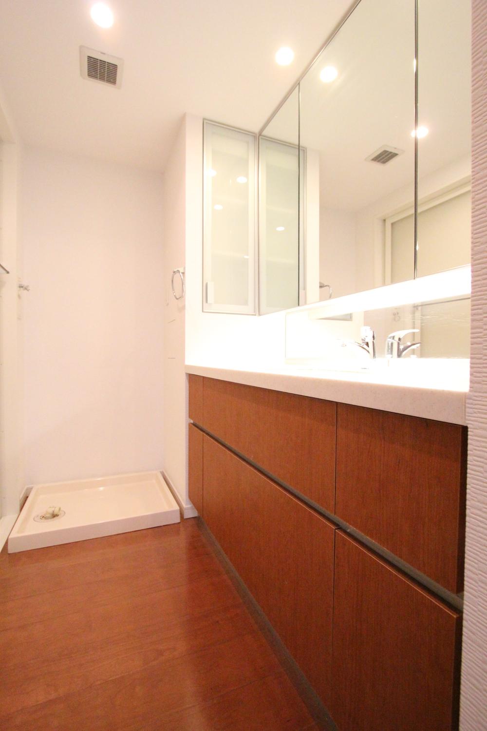 Wash basin, toilet. Interior