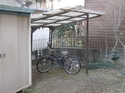 Entrance. Bicycle-parking space