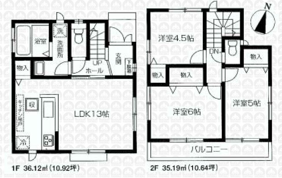 Floor plan. (D Building), Price 37,800,000 yen, 3LDK, Land area 90.32 sq m , Building area 71.31 sq m
