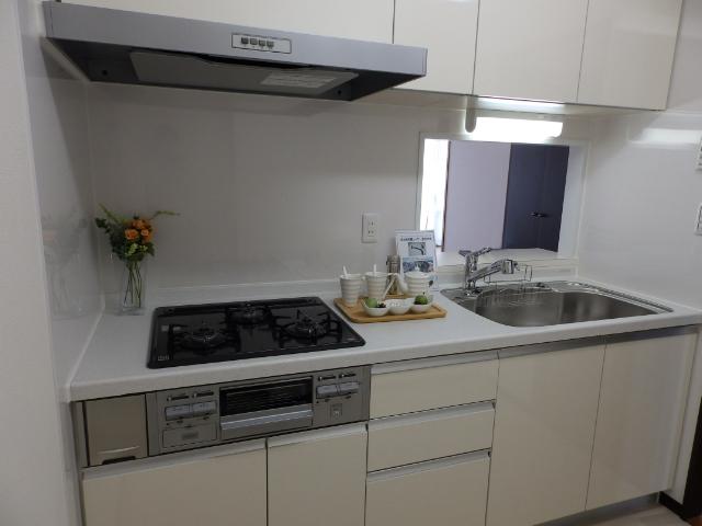 Kitchen. It is face-to-face counter kitchen.