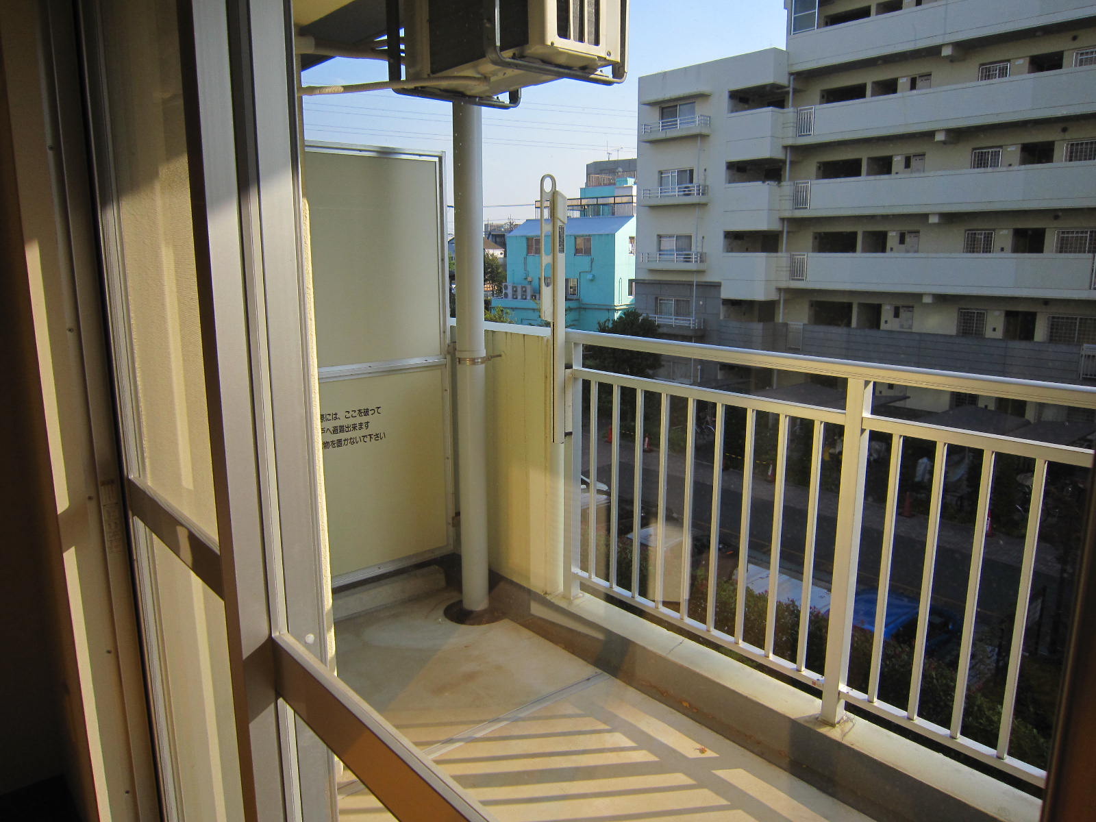 Balcony. Spacious balcony and double sash
