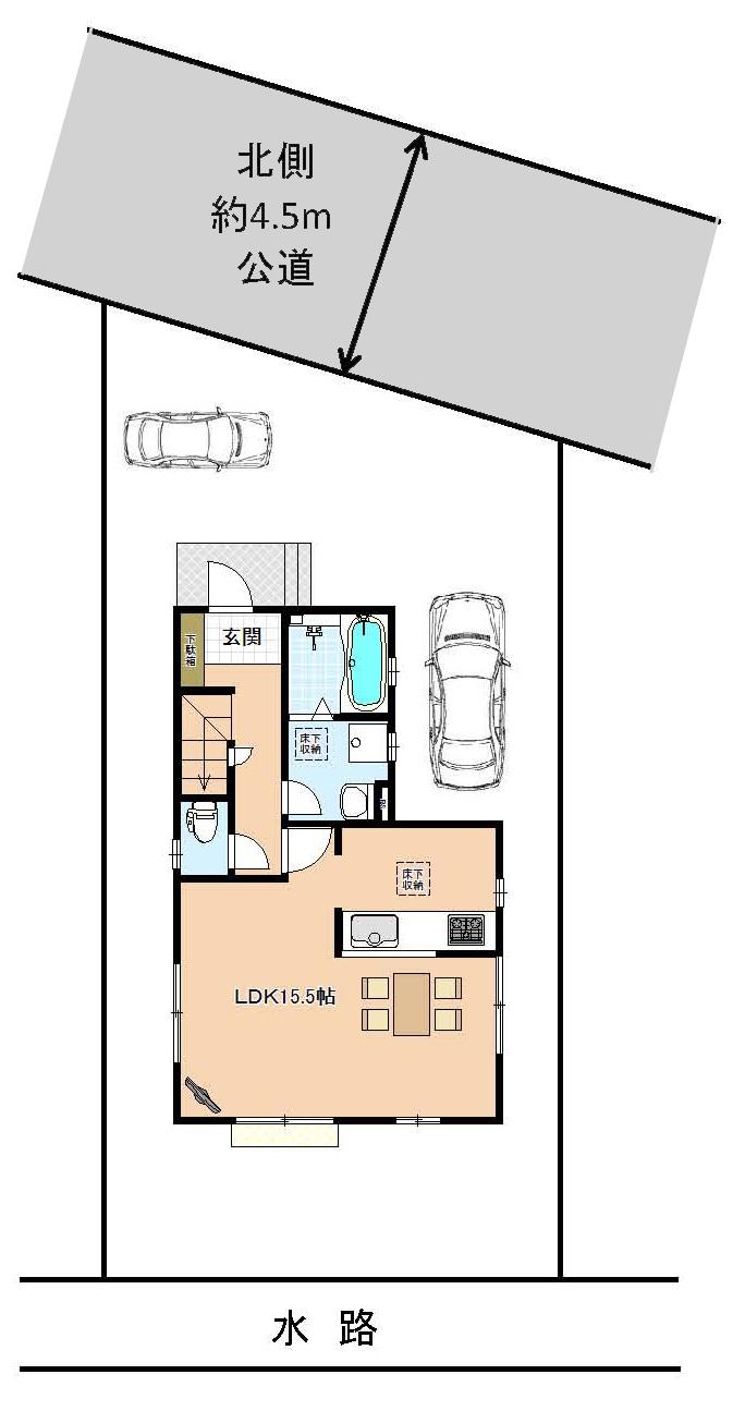Compartment figure. 38,800,000 yen, 3LDK, Land area 101.5 sq m , Even if the vacant building area 81.14 sq m south, It is open.