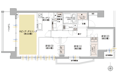 Floor: 2LDK + WIC + SIC, the area occupied: 75.1 sq m, Price: TBD