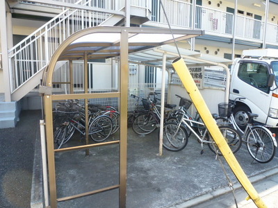 Entrance. Bicycle-parking space