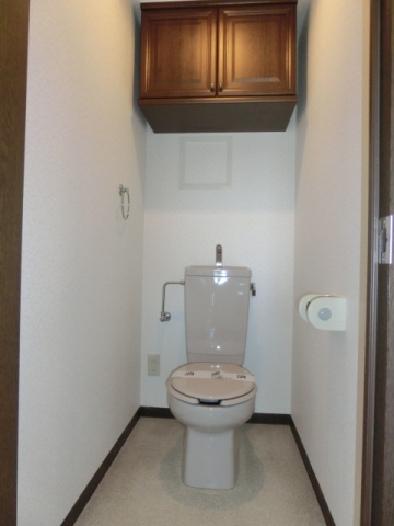 Toilet. WC hanging cupboard