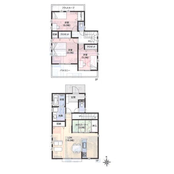 Floor plan. 29,800,000 yen, 4LDK, Land area 120.01 sq m , Building area 92.56 sq m