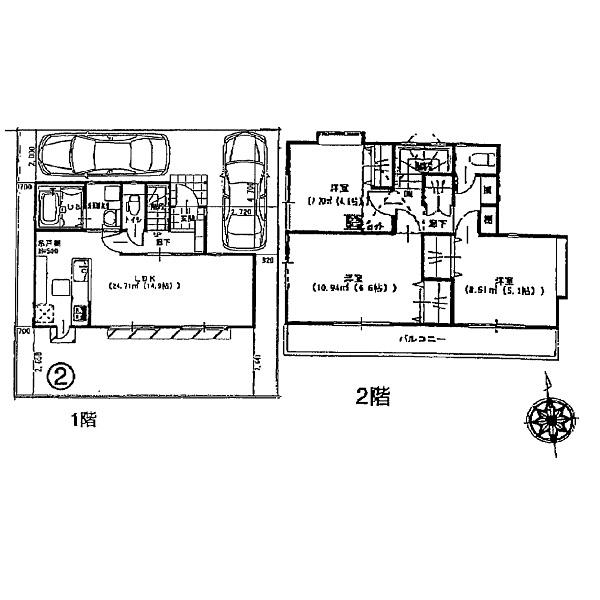 Floor plan. 29,800,000 yen, 3LDK, Land area 97 sq m , Building area 76.54 sq m