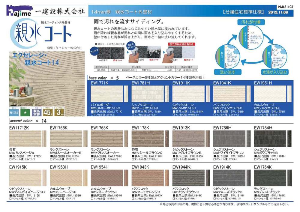 Other Equipment. Exterior wall siding will treat also other manufacturers (with specification). For more information, please contact your sales representative. 