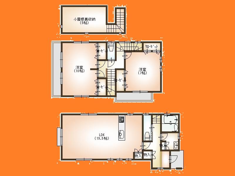 Floor plan. 24,800,000 yen, 3LDK, Land area 153 sq m , Building area 93.98 sq m Floor