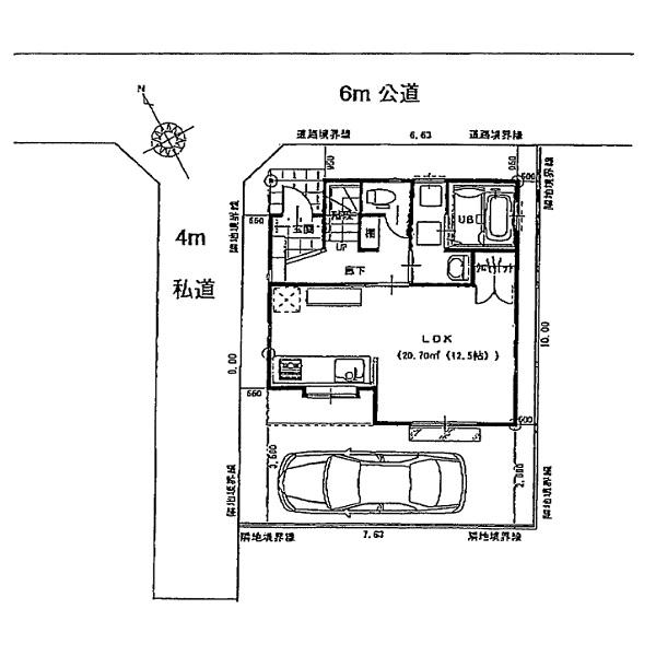 Compartment figure. 29,800,000 yen, 3LDK, Land area 75.69 sq m , Building area 74.94 sq m