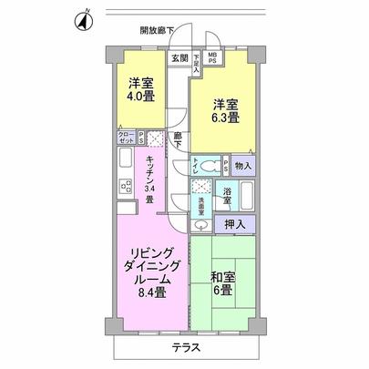 Floor plan. Rizhao good per facing south