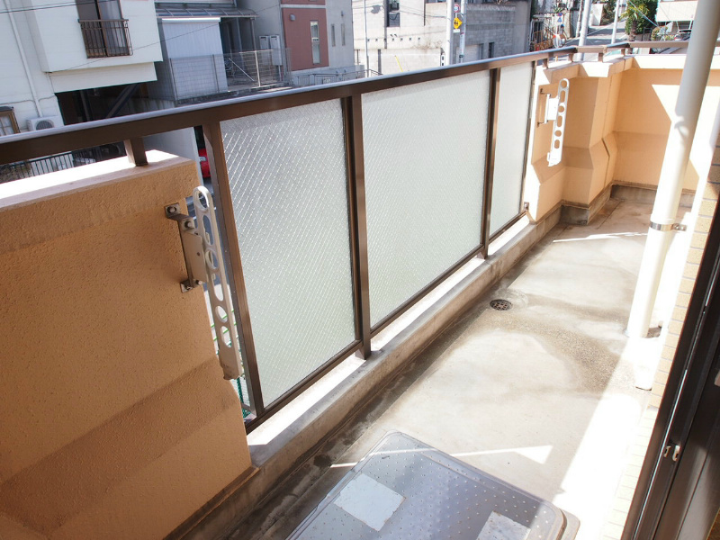 Balcony. South-facing wide balcony of