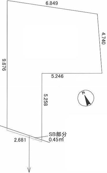 Compartment figure. Land price 23 million yen, Land area 48.27 sq m