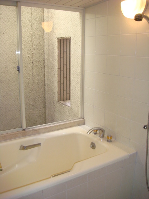 Bath. Atrium with bus