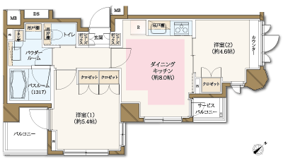 Floor: 2DK, occupied area: 42.81 sq m, Price: 39,700,000 yen, now on sale