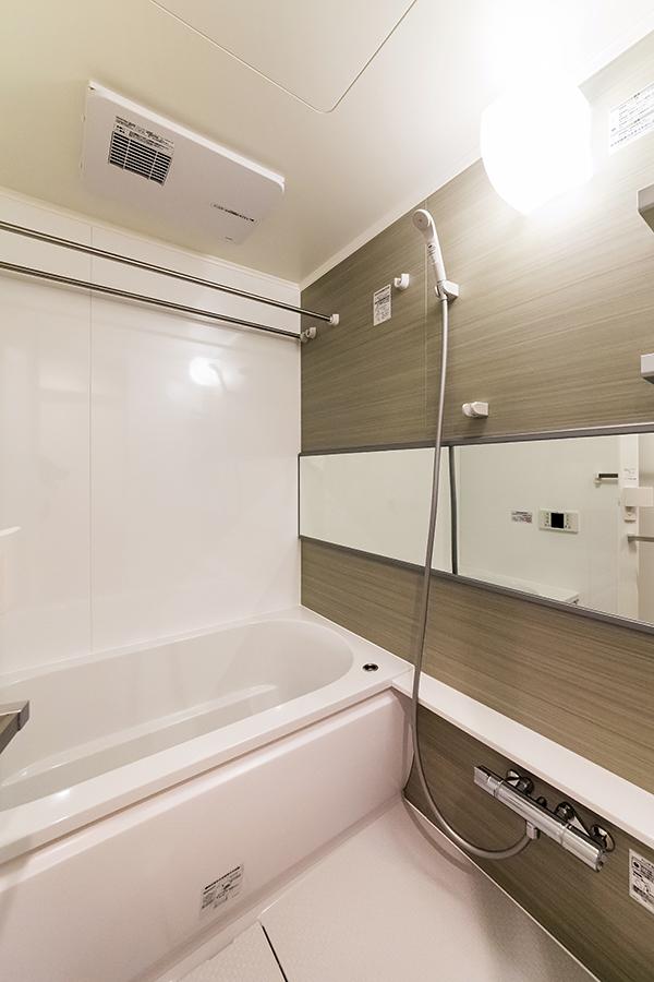 Bathroom. Bathroom is with a convenient ventilation dryer on a rainy day